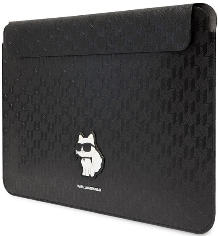 Karl Lagerfeld Dėklas kompiuteriui KLCS16SAKHPCK 16″ juodos spalvos Saffiano Monogram Choupette