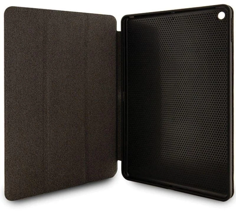 Karl Lagerfeld Saffiano Monogram Ikonik dėklas iPad 10.2" 2019 (7-osios kartos) su Folio Magnet ištisiniu dangteliu - Juodas