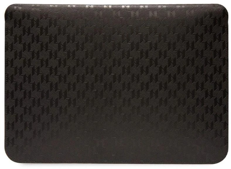 Karl Lagerfeld Dėklas kompiuteriui KLCS14SAKHPKK 14″ juodos spalvos Saffiano Monogram Ikonik