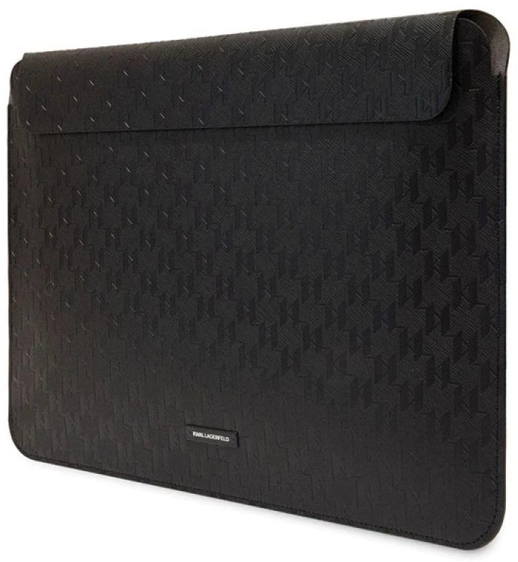 Karl Lagerfeld Dėklas kompiuteriui KLCS14SAKLHPK 14″ juodos spalvos Saffiano Plaque