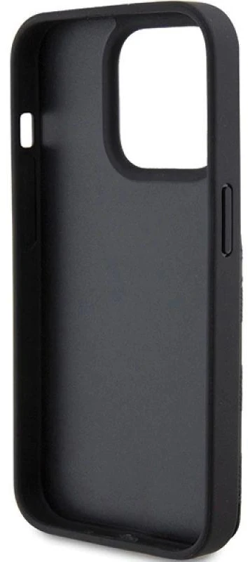 Karl Lagerfeld KLHCP15XSAKCNSCK Apple iPhone 15 Pro Max 6.7″ juodos spalvos kietas dėklas Saffiano Cardslots and S
