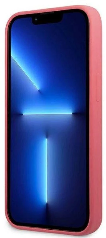 Karl Lagerfeld KLHCP13MSLMP1PI Apple iPhone 13 / 14 / 15 6,1″ kietas dėklas fuchsia Silicone Plaque