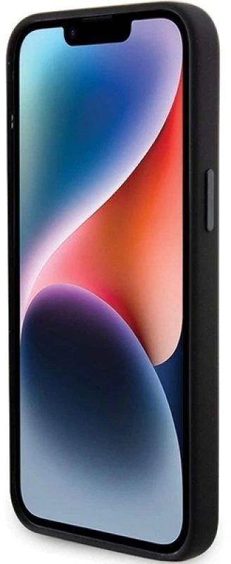 Dėklas Karl Lagerfeld KLHCP15XSMHCNPK Apple iPhone 15 Pro Max 6.7″ juodos spalvos Silicone Choupette Metal Pin
