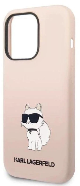 Dėklas Karl Lagerfeld KLHCP14XSNCHBCP IPHONE 14 PRO MAX 6.7 "HARDCASE Rožinis/Rožinis SILICONE CHUPETTE