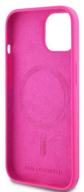 Karl Lagerfeld KLHMP15MSCHPPLF Apple iPhone 15 Plus / 14 Plus 6.7″ fuschia kietas dėklas Silicone Choupet