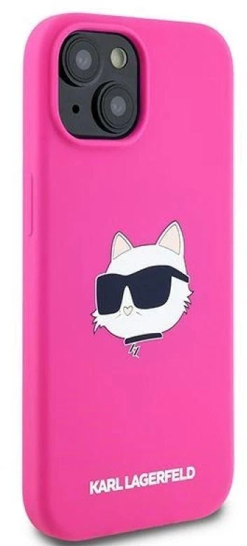 Karl Lagerfeld KLHMP15MSCHPPLF Apple iPhone 15 Plus / 14 Plus 6.7″ fuschia kietas dėklas Silicone Choupet