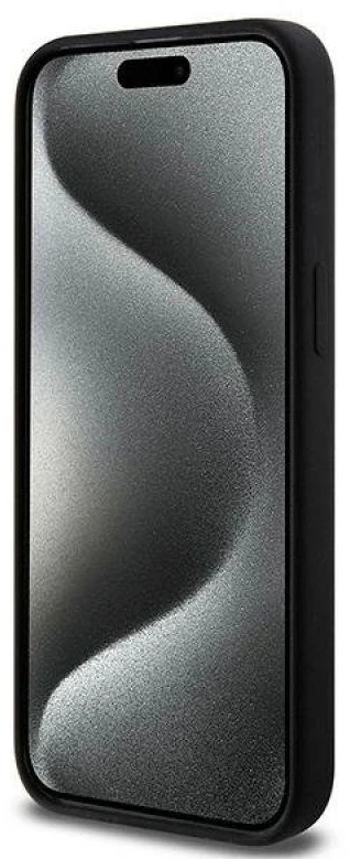 Karl Lagerfeld KLHMP15LSCHPPLK Apple iPhone 15 Pro 6.1″ juodos spalvos kietas dėklas Silicone Choupette Head MagSa