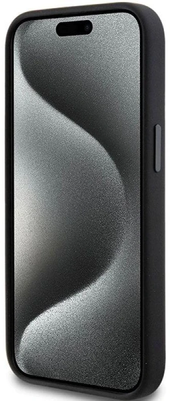 Apple iPhone 15 Plus Karl Lagerfeld silikoninis dėklas Choupette Metal Pin (KLHCP15MSMHCNPK) juodos spalvos