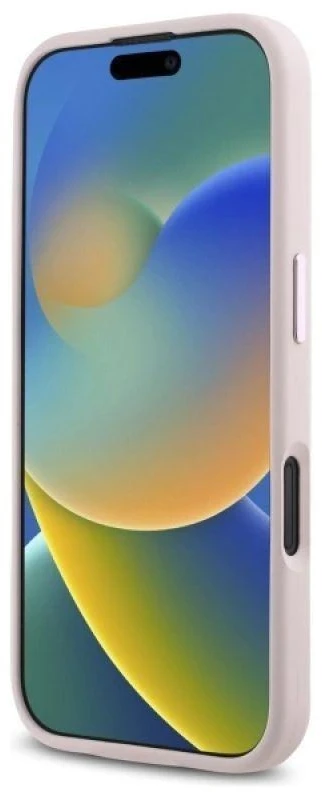Karl Lagerfeld KLHMP16SSCMKMPCP Apple iPhone 16 6.1″ rožinės spalvos kietas dėklas Silicone Shadow Metal Initial