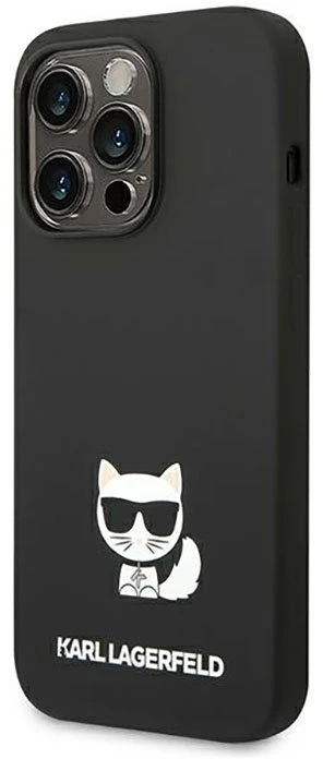 Karl Lagerfeld silikoninis dėklas iPhone 14 Pro juodas