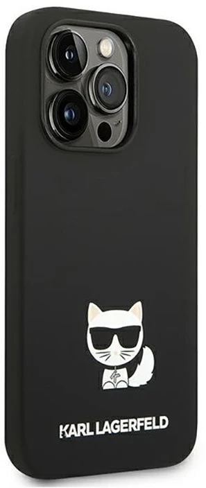 Karl Lagerfeld silikoninis dėklas iPhone 14 Pro juodas