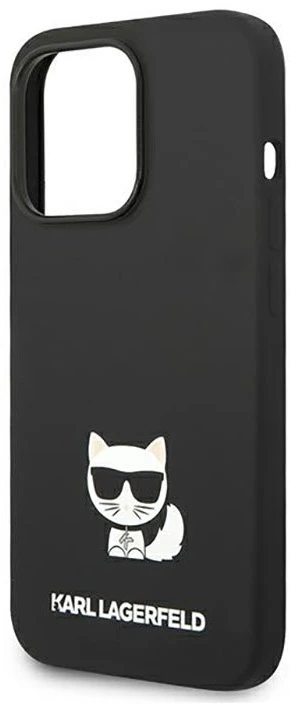 Karl Lagerfeld silikoninis dėklas iPhone 14 Pro juodas