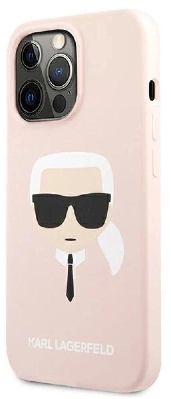 Karl Lagerfeld KLHCP13XSLKHLP Apple iPhone 13 Pro Max 6,7″ light rožinės spalvos kietas dėklas Silicone Karl`s