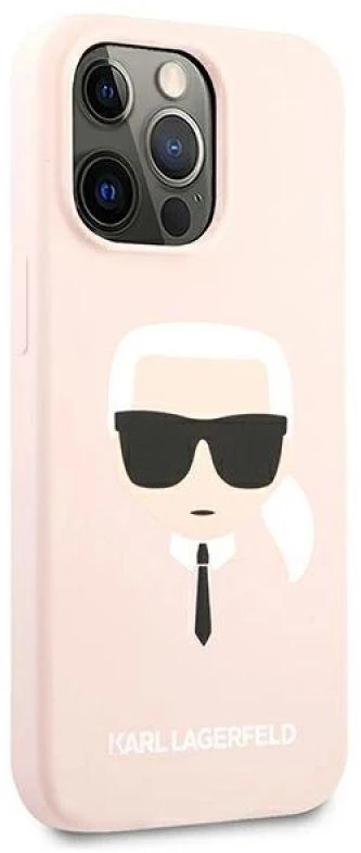 Karl Lagerfeld KLHCP13XSLKHLP Apple iPhone 13 Pro Max 6,7″ light rožinės spalvos kietas dėklas Silicone Karl`s