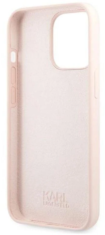 Karl Lagerfeld KLHCP13XSLKHLP Apple iPhone 13 Pro Max 6,7″ light rožinės spalvos kietas dėklas Silicone Karl`s