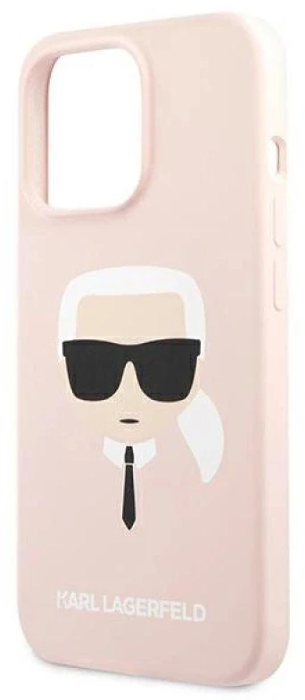 Karl Lagerfeld KLHCP13XSLKHLP Apple iPhone 13 Pro Max 6,7″ light rožinės spalvos kietas dėklas Silicone Karl`s