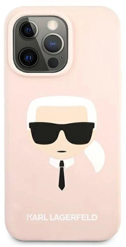 Karl Lagerfeld KLHCP13XSLKHLP Apple iPhone 13 Pro Max 6,7″ light rožinės spalvos kietas dėklas Silicone Karl`s