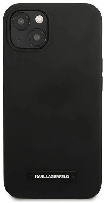 Karl Lagerfeld KLHCP13SSLMP1K Apple iPhone 13 mini 5,4″ kietas dėklas juodos spalvos Silicone Plaque