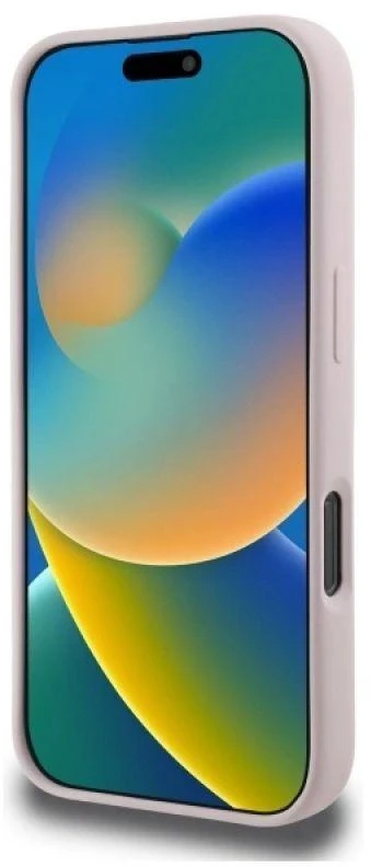 Karl Lagerfeld KLHMP16XSKCHPPLP Apple iPhone 16 Pro Max 6.9″ rožinės spalvos kietas dėklas Silicone Double Heads Pri