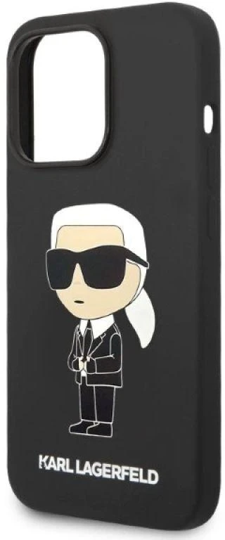 Karl Lagerfeld dėklas, skirtas iPhone 14 Pro 6,1 KLHMP14LSNIKBCK juodos spalvos kietas dėklas , skirtas Silikoninis Ikonik Magsafe
