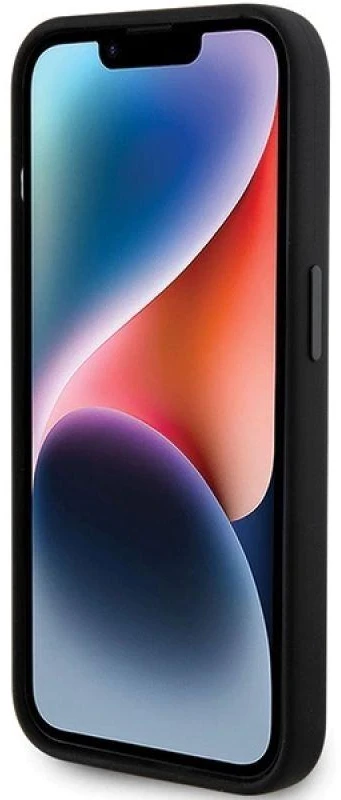 Dėklas Karl Lagerfeld KLHCP15LSMHKNPK Apple iPhone 15 Pro 6.1″ juodos spalvos Silicone Ikonik Metal Pin