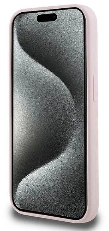 Apple iPhone 15 Pro Karl Lagerfeld dėklas silikoninis Karl & Choupette Magsafe (KLHMP15LSKCHPPLP) rožinės spalvos