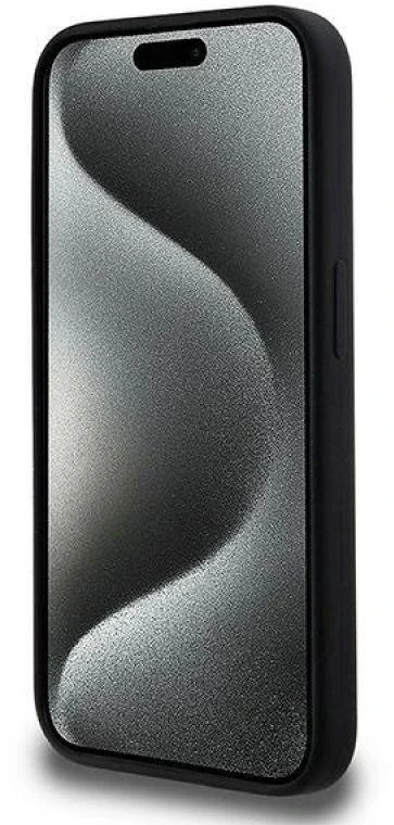 Karl Lagerfeld KLHMP15LSKCHPPLK iPhone 15 Pro 6.1″ juodos spalvos kietas dėklas Silicone Karl & Choupette MagSafe