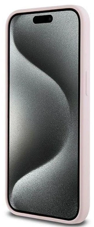 Karl Lagerfeld KLHMP15XSCMKCRHP Apple iPhone 15 Pro Max 6.7″ rožinės spalvos kietas dėklas Silicone Karl & Choupette