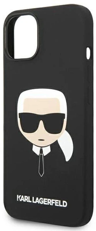 Dėklas Karl Lagerfeld KLHMP14MSLKHBK IPHONE 14 PLUS / 15 PLUS 6.7 "HARDCASE JUODA / Juodas SILICONE KARL`S HEAD MAGSAFE