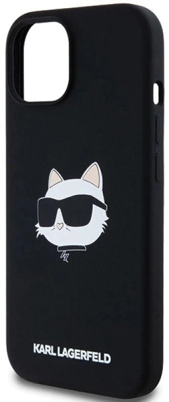 Karl Lagerfeld KLHMP15MSCHPPLK Apple iPhone 15 Plus / 14 Plus 6.7″ juodos spalvos kietas dėklas Silicone Choupette