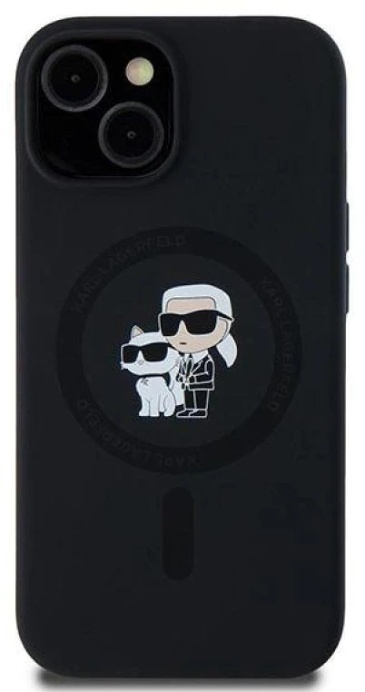 Karl Lagerfeld KLHMP15MSCMKCRHK Apple iPhone 15 Plus / 14 Plus 6.7″ juodos spalvos kietas dėklas Silicone Karl & C