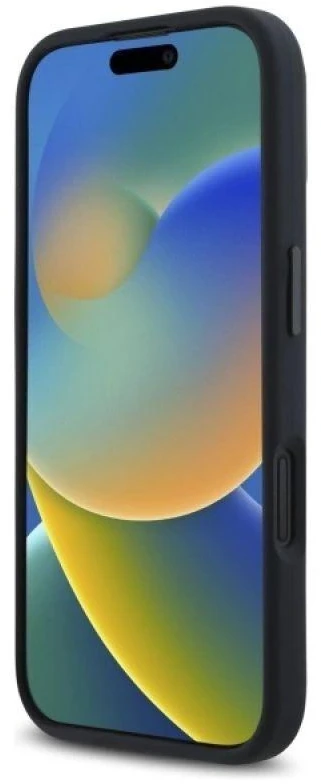 Karl Lagerfeld KLHMP16SSCMKMPCK Apple iPhone 16 6.1" dėklas telefonui juodos spalvos Silikoninis Shadow Metal Initial MagSafe