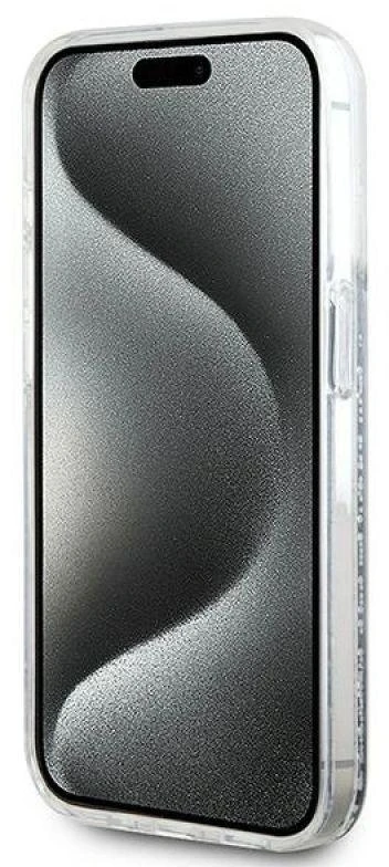 Karl Lagerfeld KLHMP14XLGCHSGH Apple iPhone14 Pro Max 6.7″ kietas dėklas skaidrus Liquid Glitter Choupette H