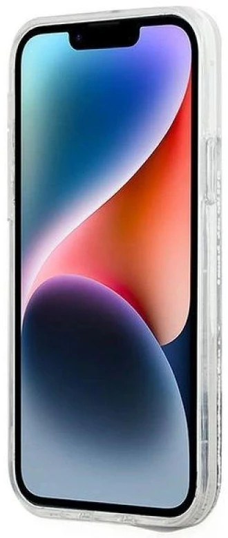 Karl Lagerfeld KLHMP12MLGCHSGH Apple iPhone12/12 Pro 6.1″ kietas dėklas skaidrus Liquid Glitter Choupette He