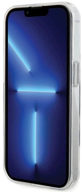 Karl Lagerfeld KLHMP13XHMRSKCH Apple iPhone 13 Pro Max 6.7″ baltos spalvos kietas dėklas Ring Stand Karl&Choupettte