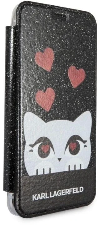 Dėklas Karl Lagerfeld KLFLBKPXVDCBK Apple iPhone X juodos spalvos book Valentine