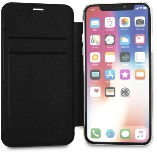 Dėklas Karl Lagerfeld KLFLBKPXVDCBK Apple iPhone X juodos spalvos book Valentine