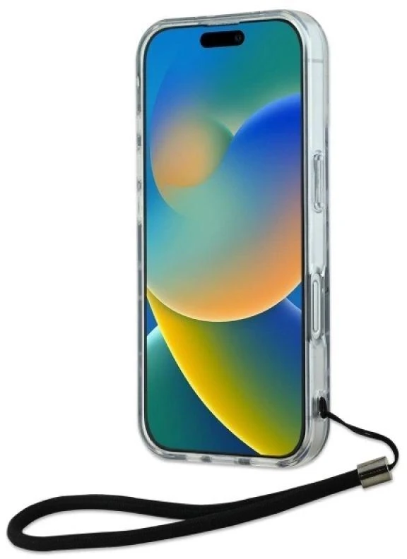 Dėklas Karl Lagerfeld KLHCP16SHZBPKCCU Apple iPhone 16 6.1″ violetinės spalvos Zebra With Cord