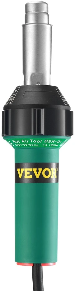 VEVOR Karšto oro plastiko suvirintojas 1600W PVC TPO vinilo šiluminis pistoletas
