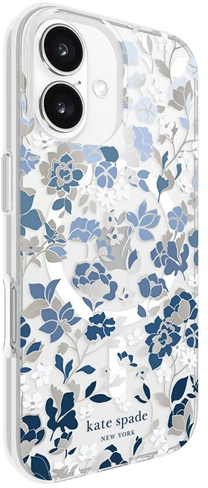 Kate Spade New York Protective Gems MagSafe - dėklas skirtas Apple iPhone 16 Flowerbed Mėlyna