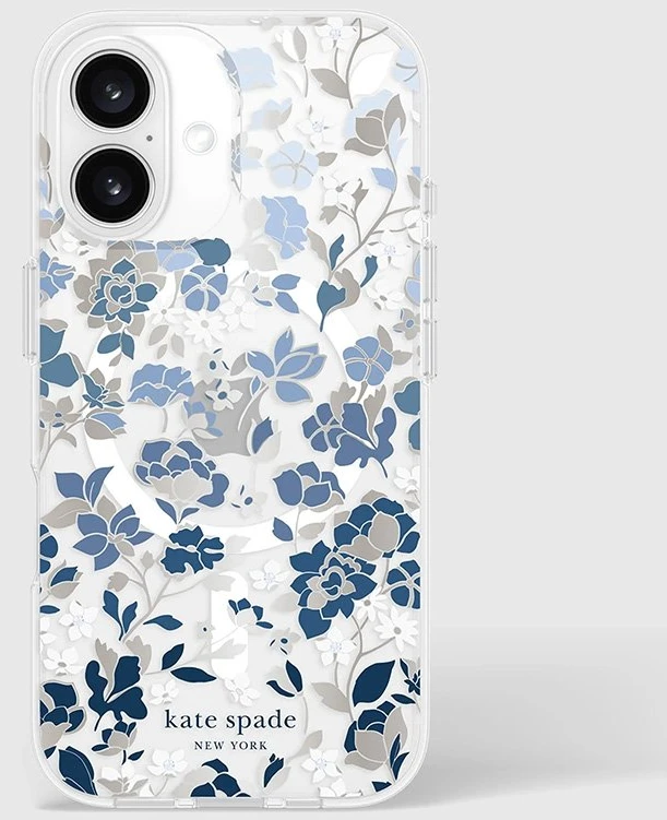 Kate Spade New York Protective Gems MagSafe - dėklas skirtas Apple iPhone 16 Flowerbed Mėlyna