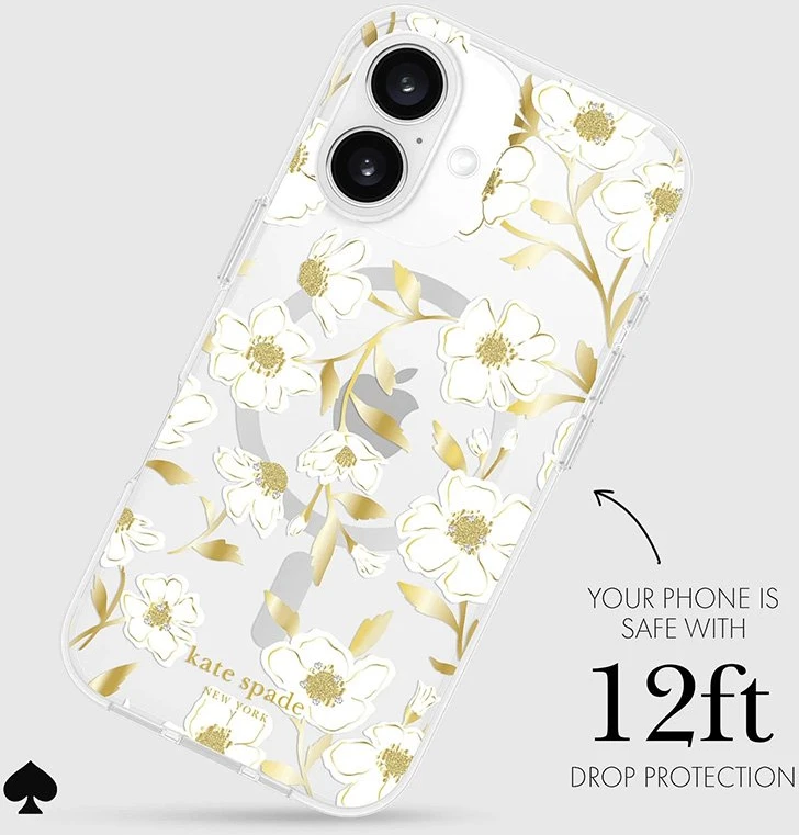 Kate Spade New York Protective Gems MagSafe - dėklas skirtas Apple iPhone 16 Sunshine Floral