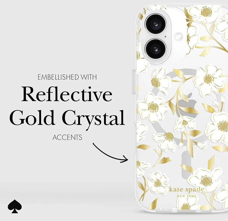 Kate Spade New York Protective Gems MagSafe - dėklas skirtas Apple iPhone 16 Sunshine Floral