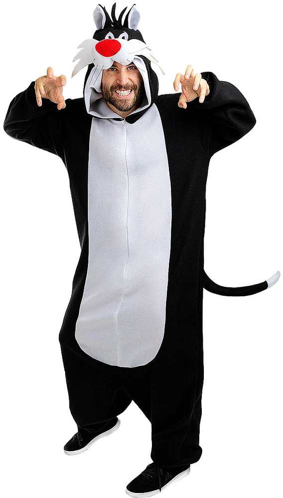 Katino Silvestro (Sylvester) kostiumas suaugusiesiems – „Looney Tunes“ (Looney Tunes)