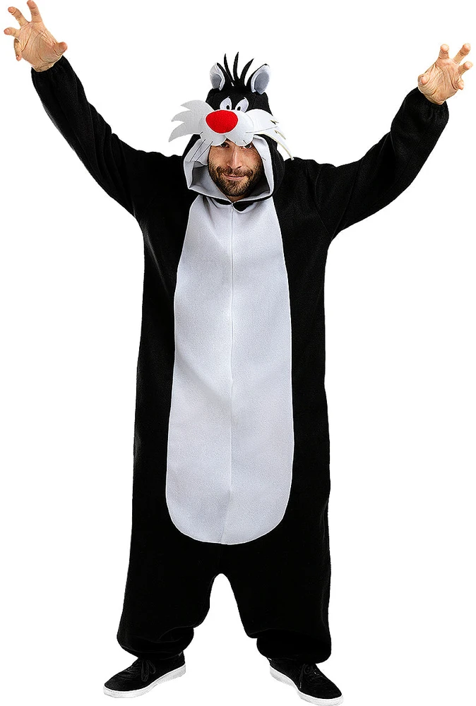 Katino Silvestro (Sylvester) kostiumas suaugusiesiems – „Looney Tunes“ (Looney Tunes)