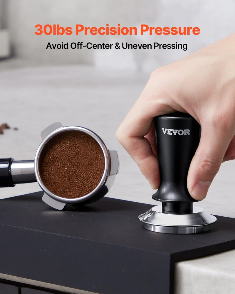 VEVOR 53 mm espresso kavamalės grūstuvas su spyruokle
