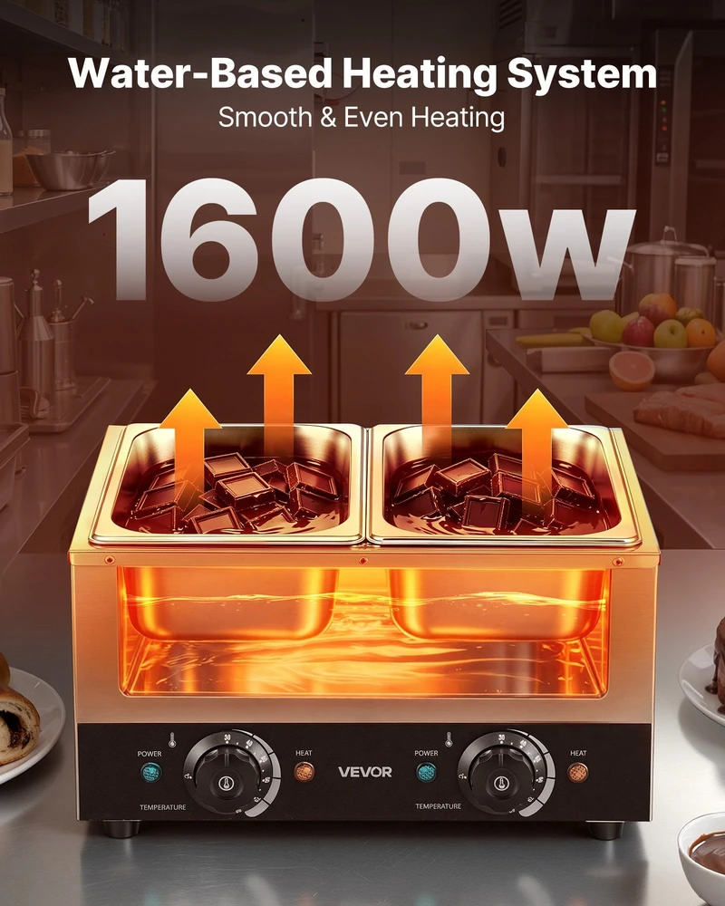 Kavos aparatas Šokolado lydymo aparatas VEVOR CS-2C, 1600 W