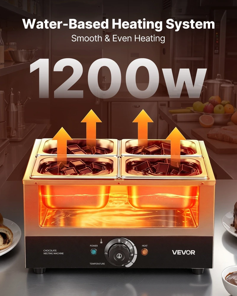 Kavos aparatas Šokolado lydymo aparatas VEVOR CS-4A, 1200 W