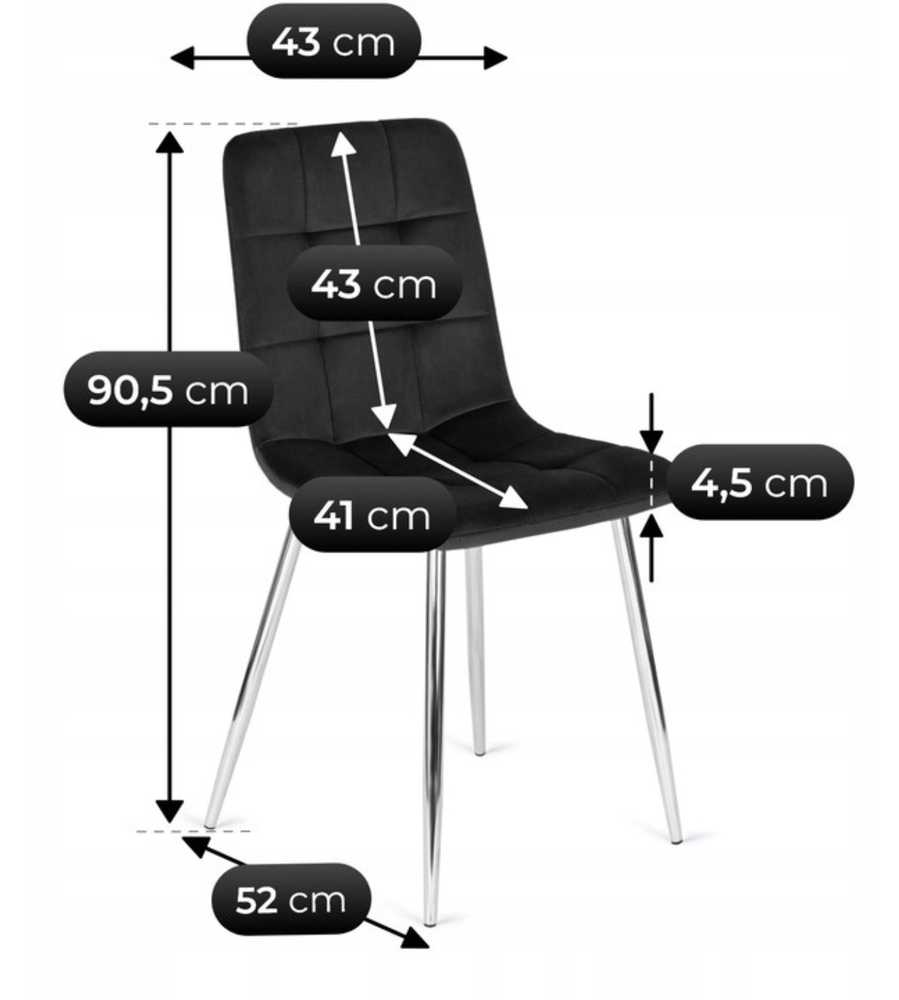 Fotelis Mebel Elite Kėdė CESAR, juoda, veliūras