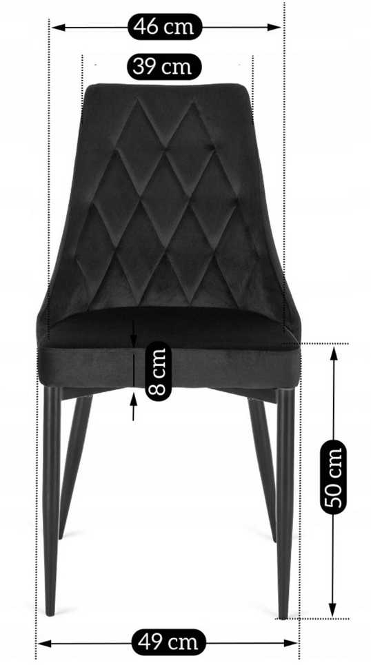 Fotelis Mebel Elite Kėdė CORK, juoda, veliūras